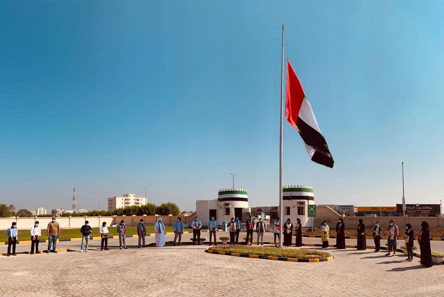 Umm Al Quwain Broadcasting Network celebrated the Flag Day 3rd November 2020. Employees of all nationalities gathered to participate in the celebration of the national occasion of the UAE.